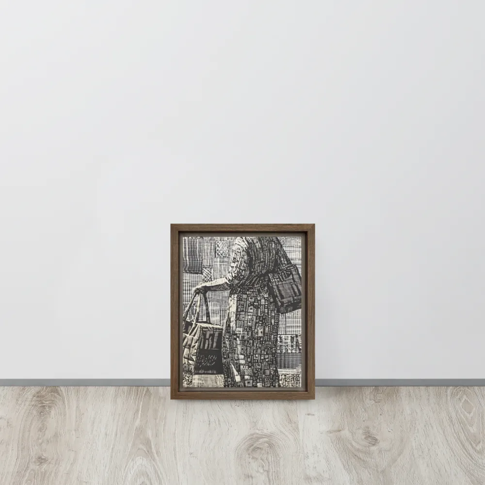 Urban Reflections: A Shopping Narrative | Canvas with Brown Frame | 8″×10″