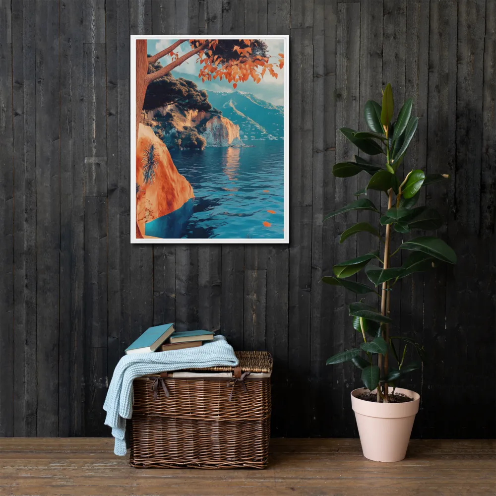 Elysian Waterscape | Canvas with White Frame | 24″×32″