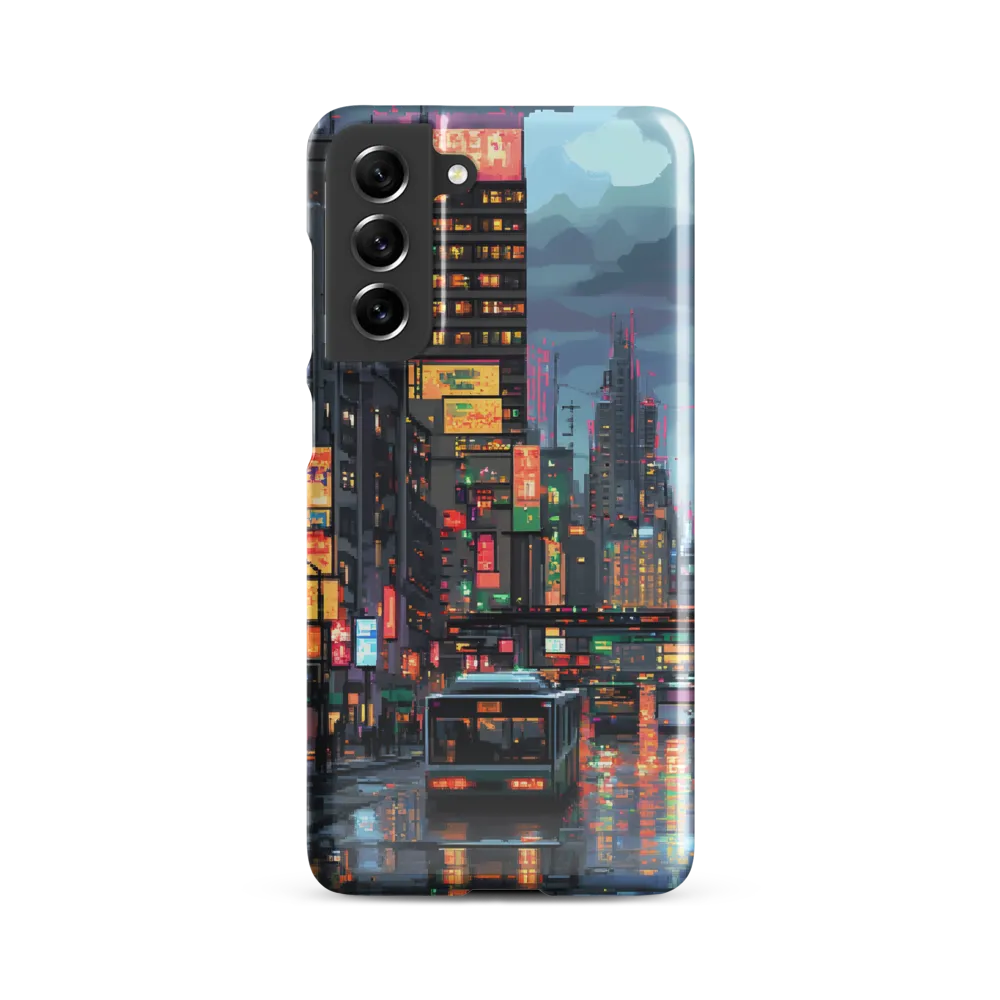 Neon Dreams: A Pixelated Urban Night