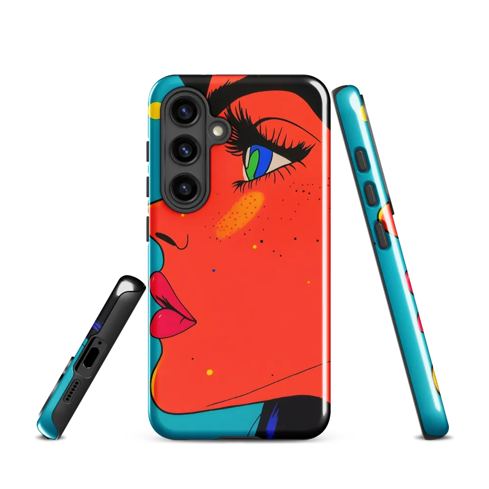 Vibrant Feminine Profile in Pop Art