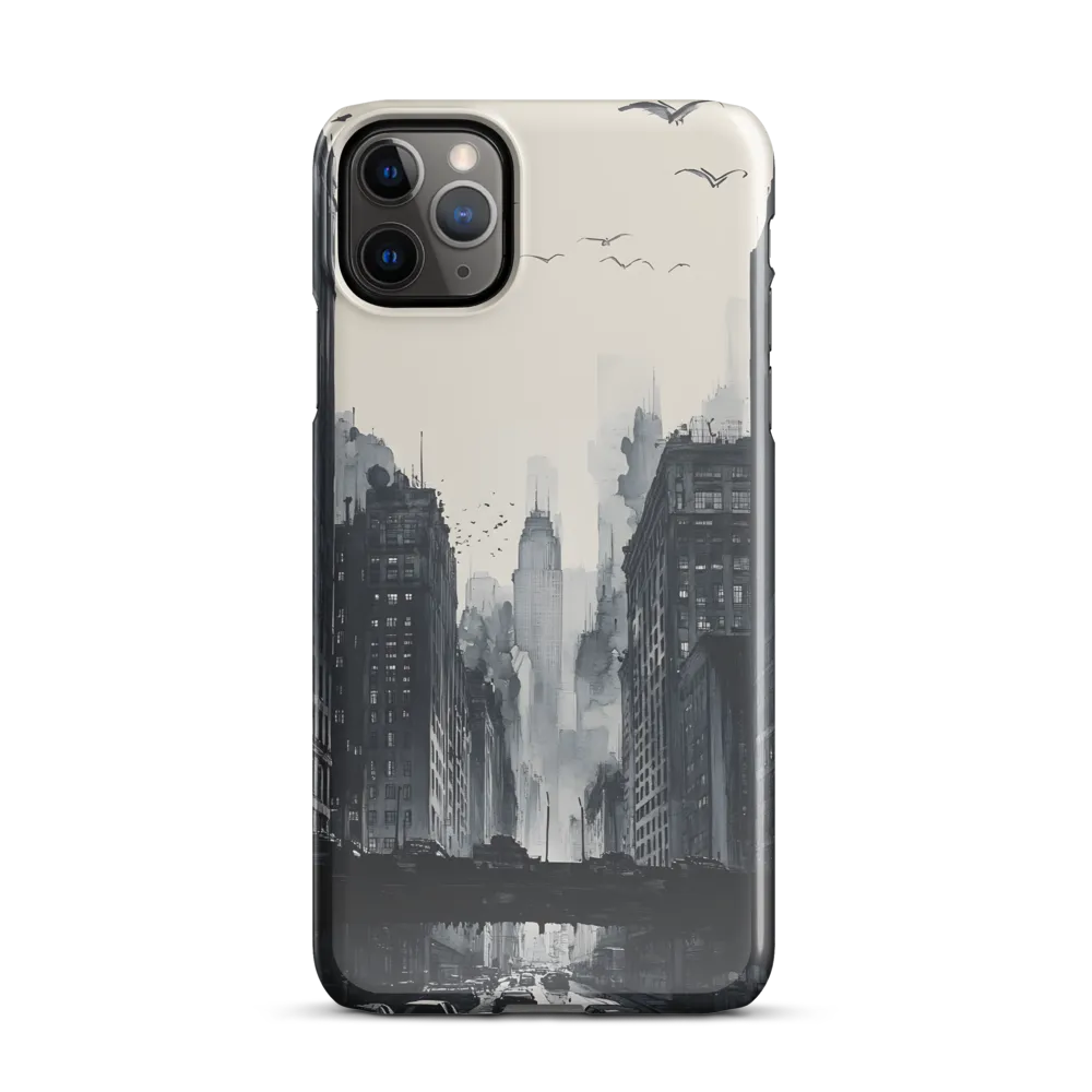 City Whispers: A Monochrome Reflection | Phone Case |  11 Pro Max | Snap Case | Glossy