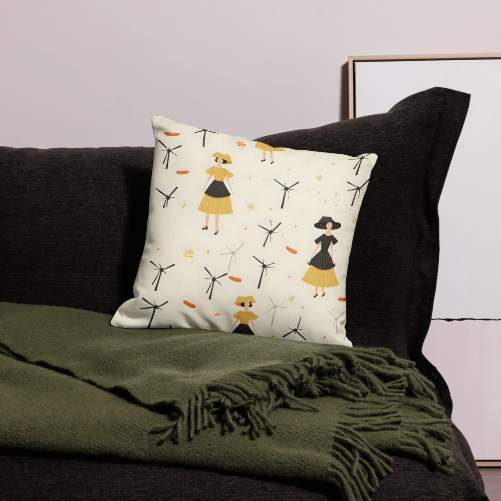 Whimsical Windmill Fashion | Pillow Case | 18″×18″