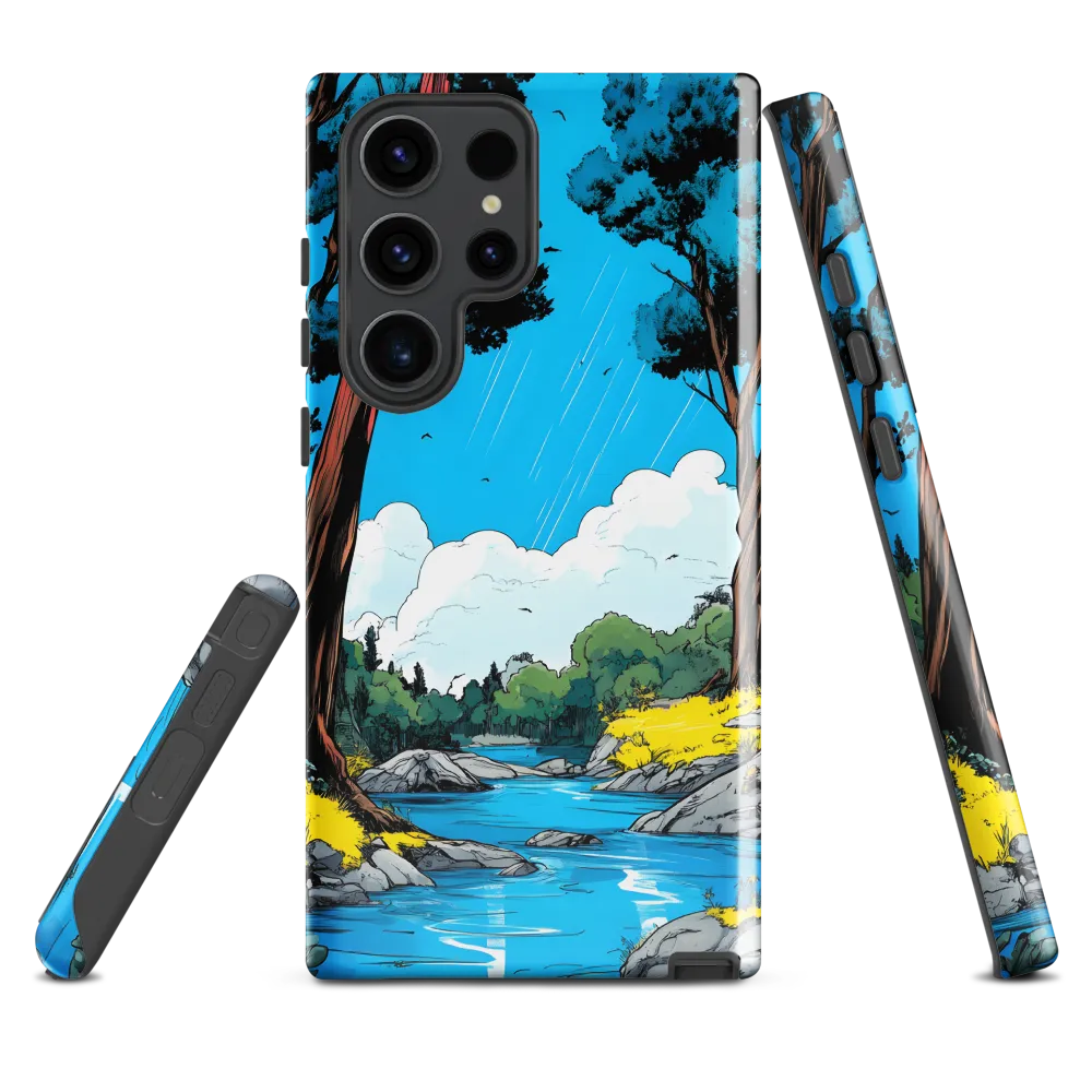 Tranquil River in a Comic Landscape
