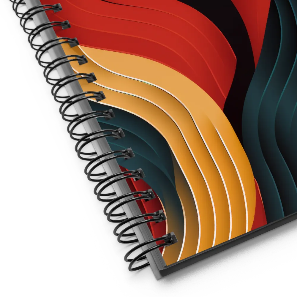 Dynamic Waves of Color | Spiral Notebook