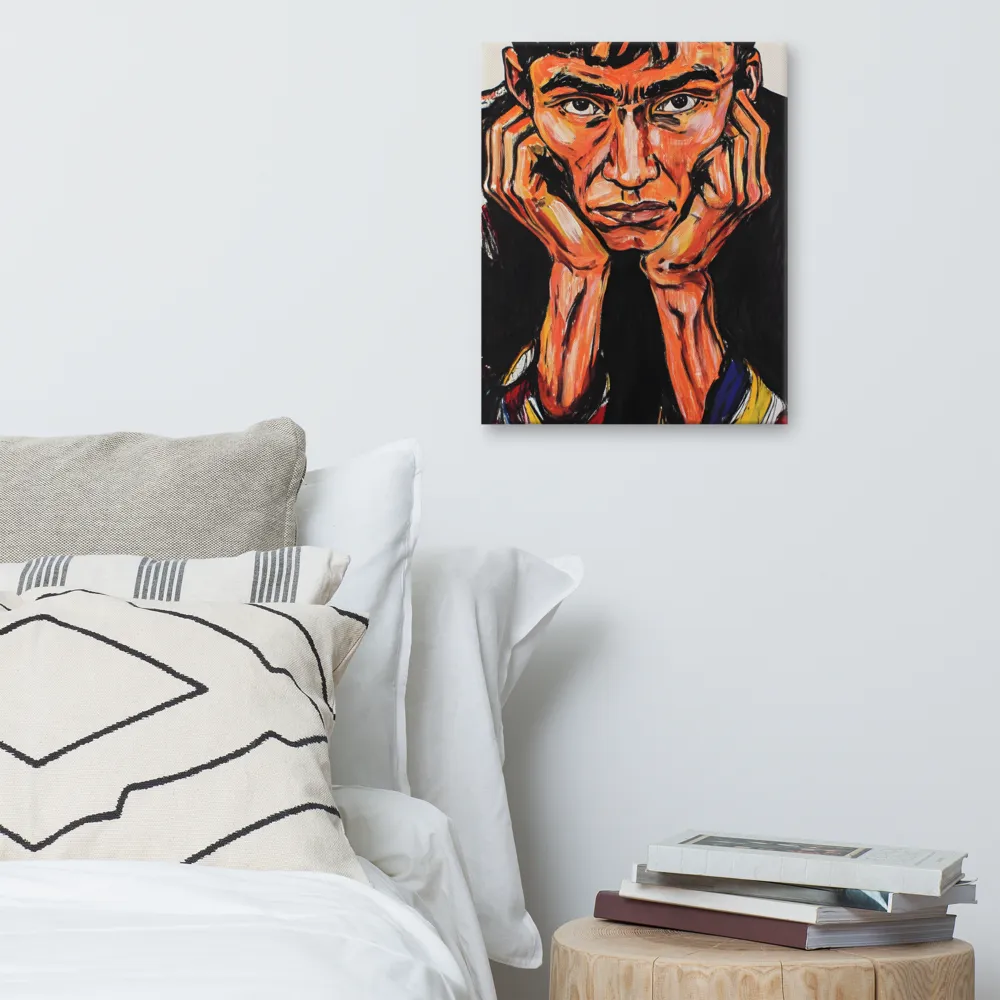 Contemplative Intensity: An Expressionist Portrait