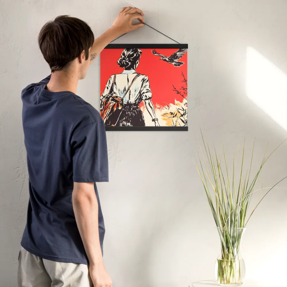 Journey Beyond the Horizon | Poster With Black Wood Hanger | 16″×16″