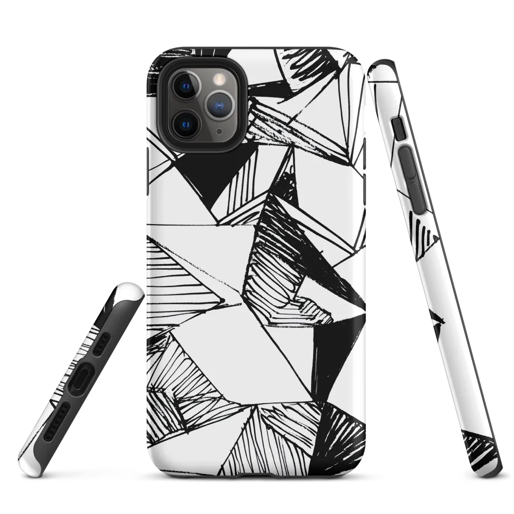 Dynamic Geometry in Ink | Phone Case |  11 Pro Max | Tough Case | Matte