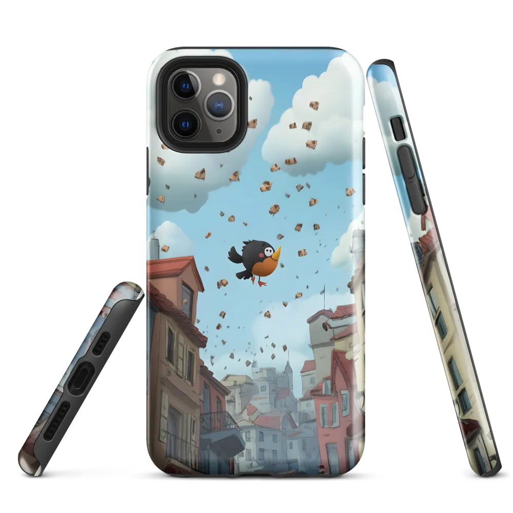 A Whimsical Flight Through Bread and Sky | Phone Case |  11 Pro Max | Tough Case | Glossy