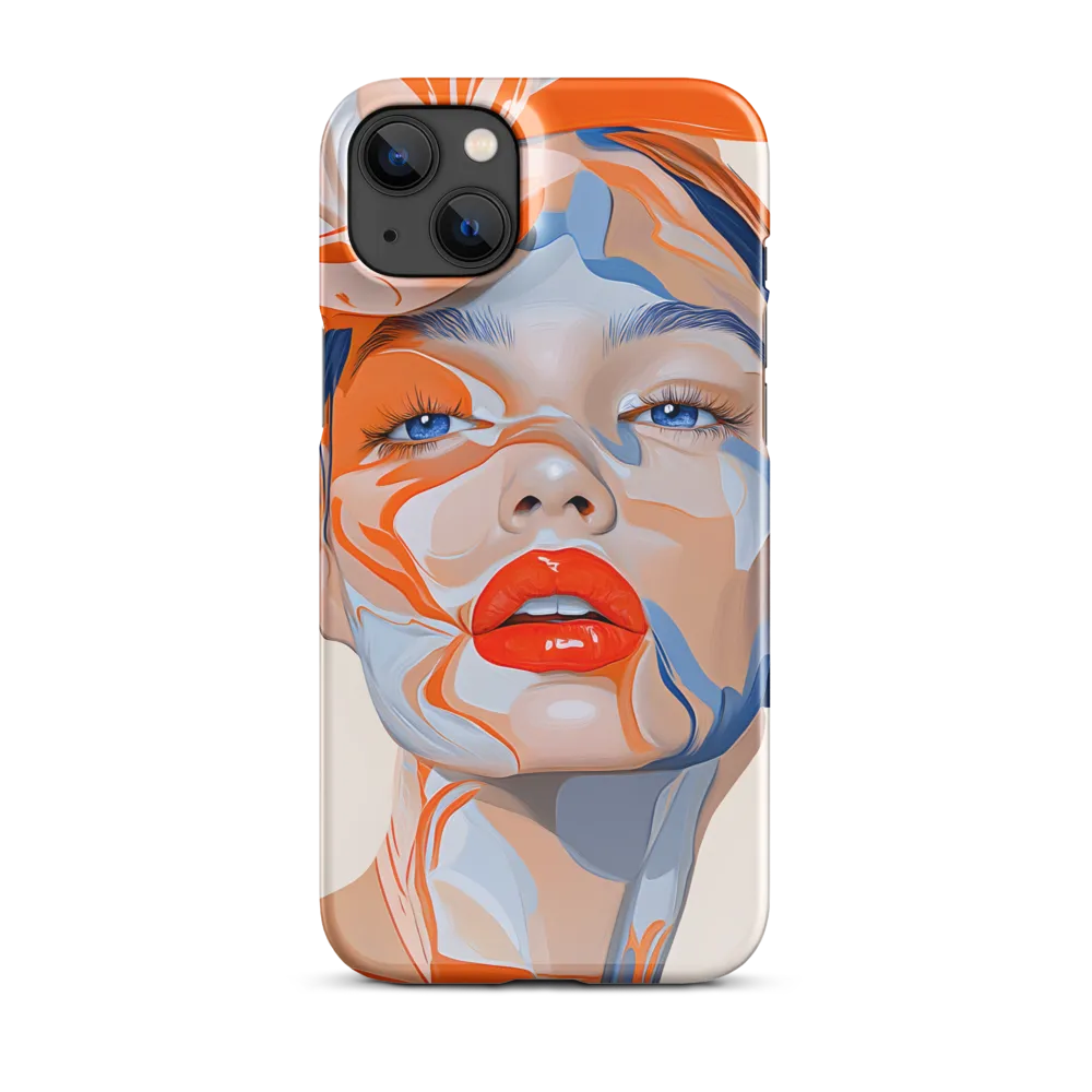 Chromatic Veils — Portrait in Orange and Blue