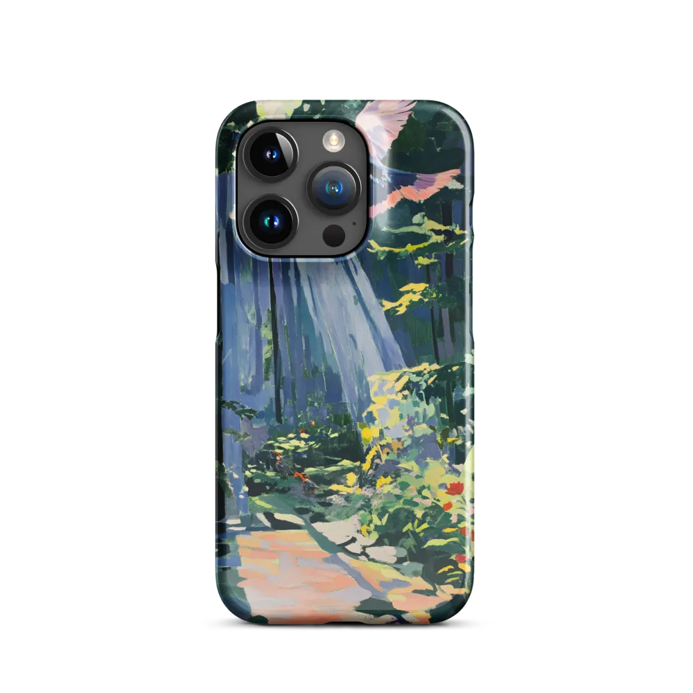 Flight of Light: A Serene Forest | Phone Case |  15 Pro | Snap Case | Glossy