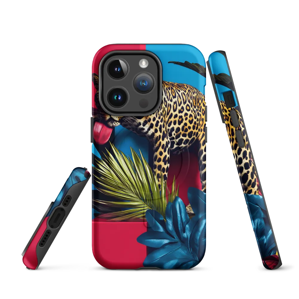 Playful Leopard in Vibrant Paradise