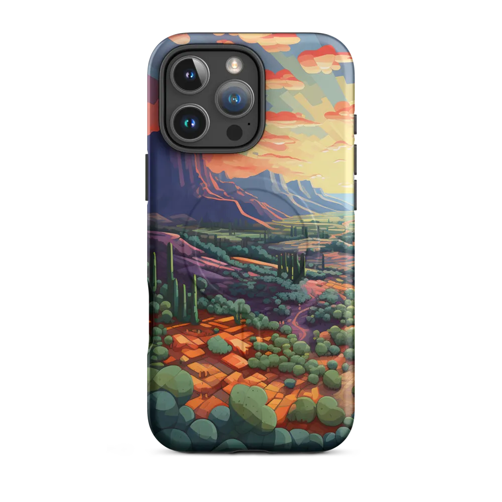 Desert Serenity at Dusk | Phone Case |  16 Pro Max | MagSafe® Tough Case | Matte