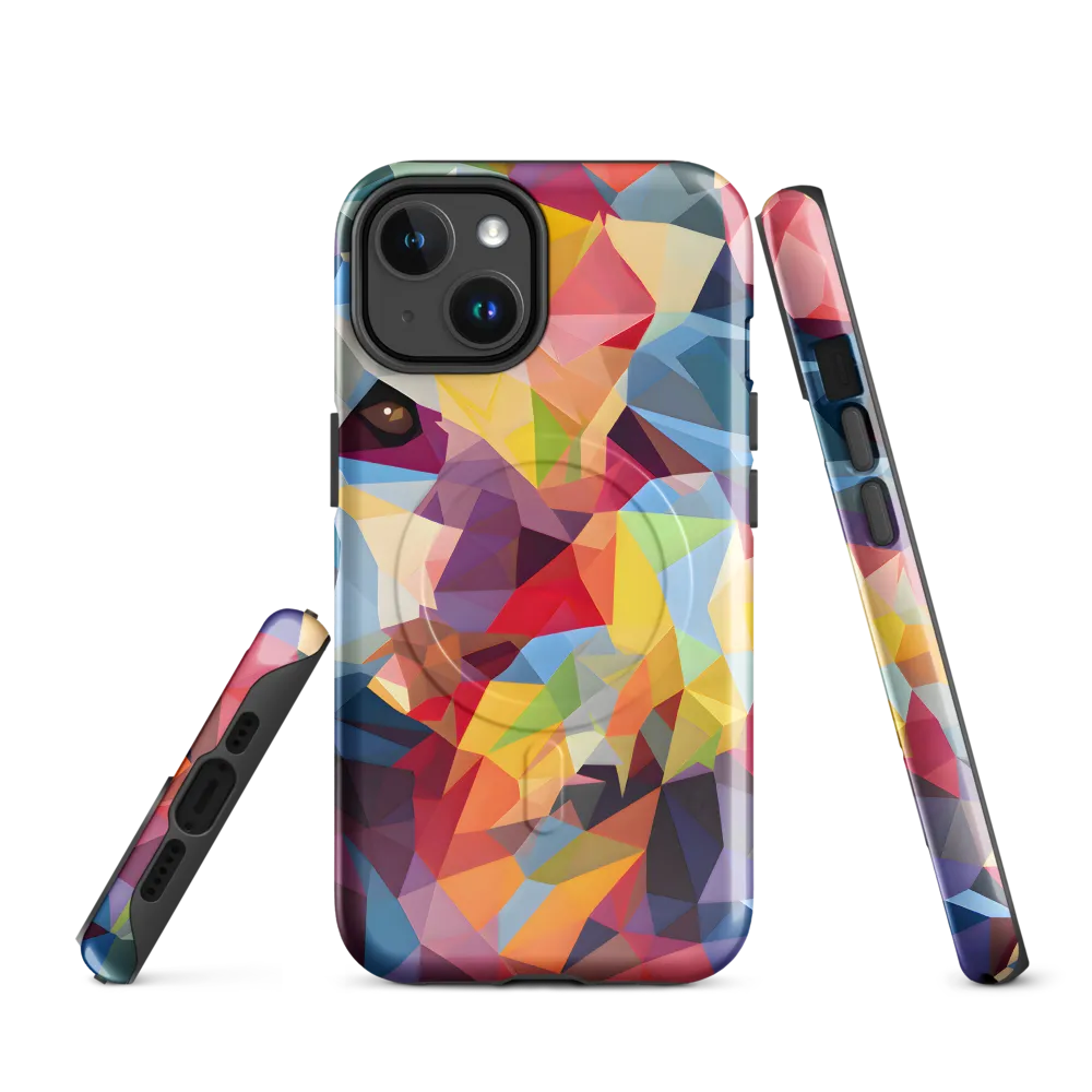 Playful Geometry: The Bear's Face | Phone Case |  14 | MagSafe® Tough Case | Glossy