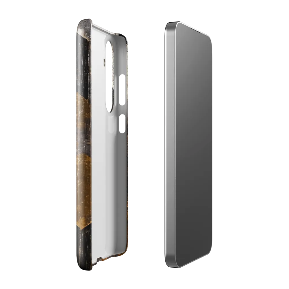 Geometric Harmony in Gold and Black | Phone Case |  S24 Plus | Snap Case | Glossy