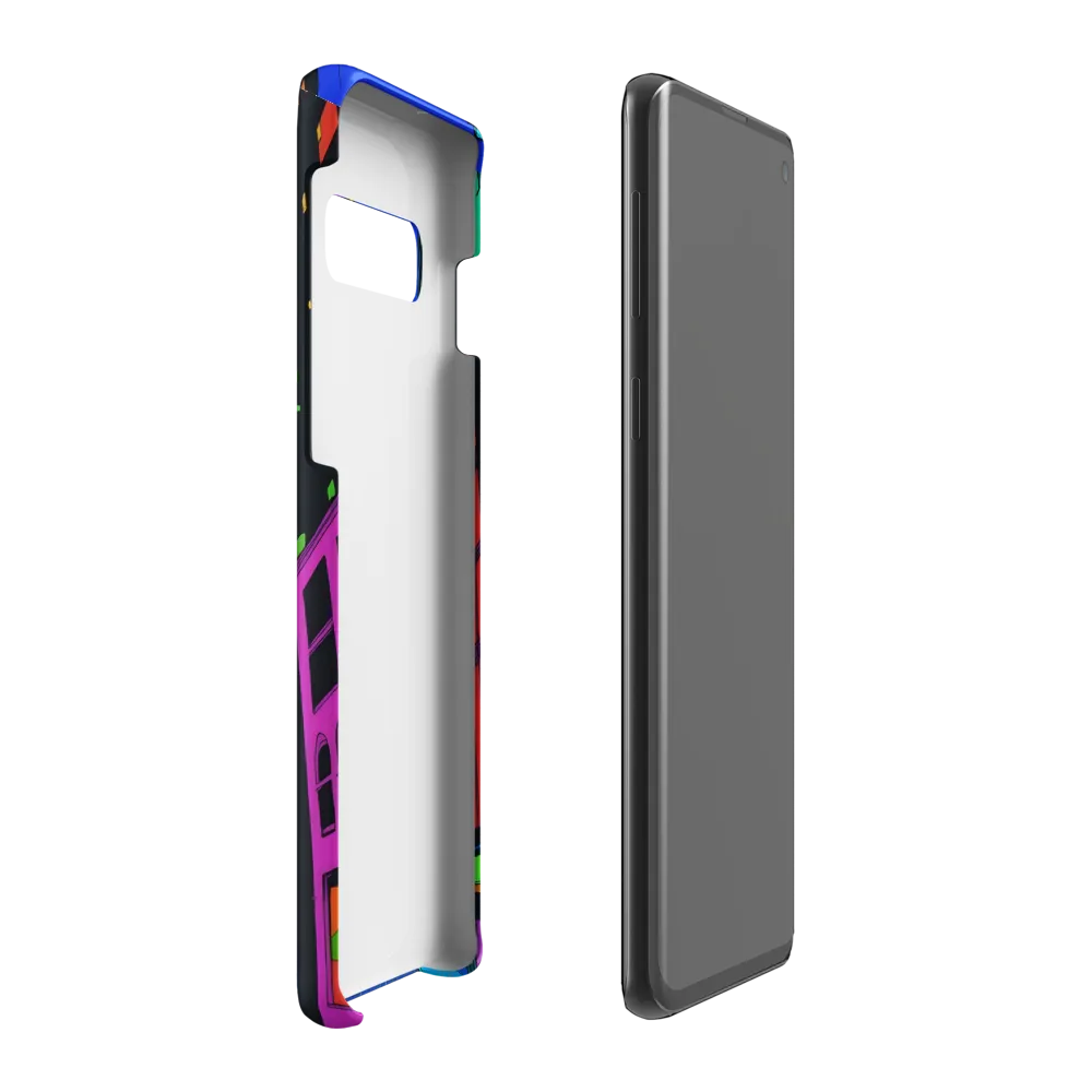 Neon Dreamscape: A Futuristic City at Dusk | Phone Case |  S10 Plus | Snap Case | Matte