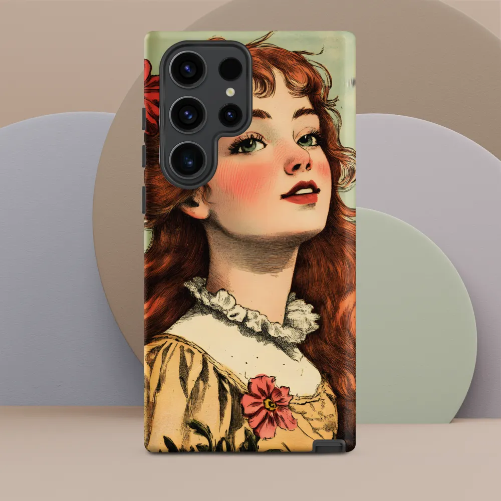 Whimsical Portrait of a Flower-Adorned Girl