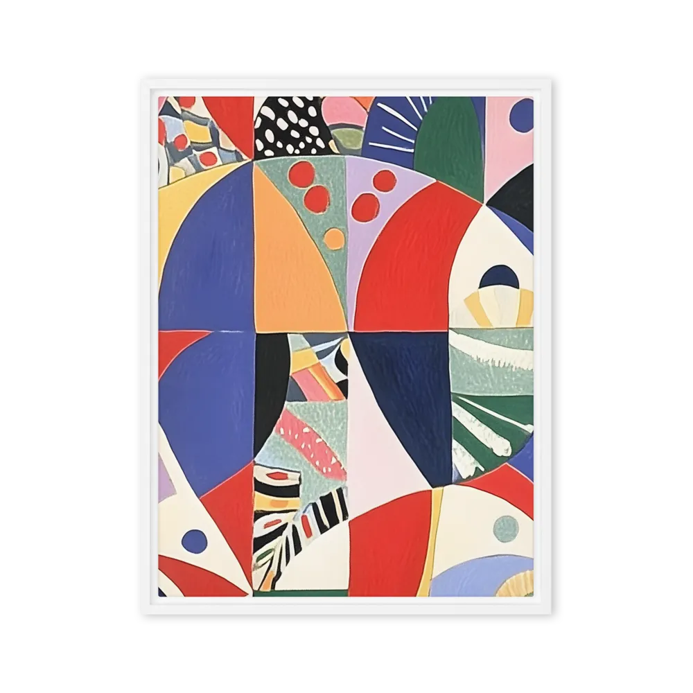 Dynamic Mosaic Symmetry | Canvas with White Frame | 24″×32″