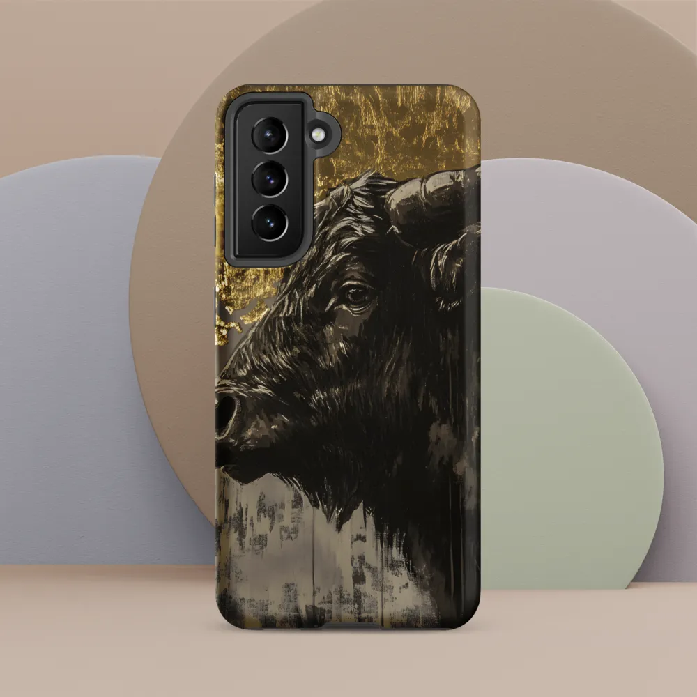 Majestic Bull Against the Golden Horizon