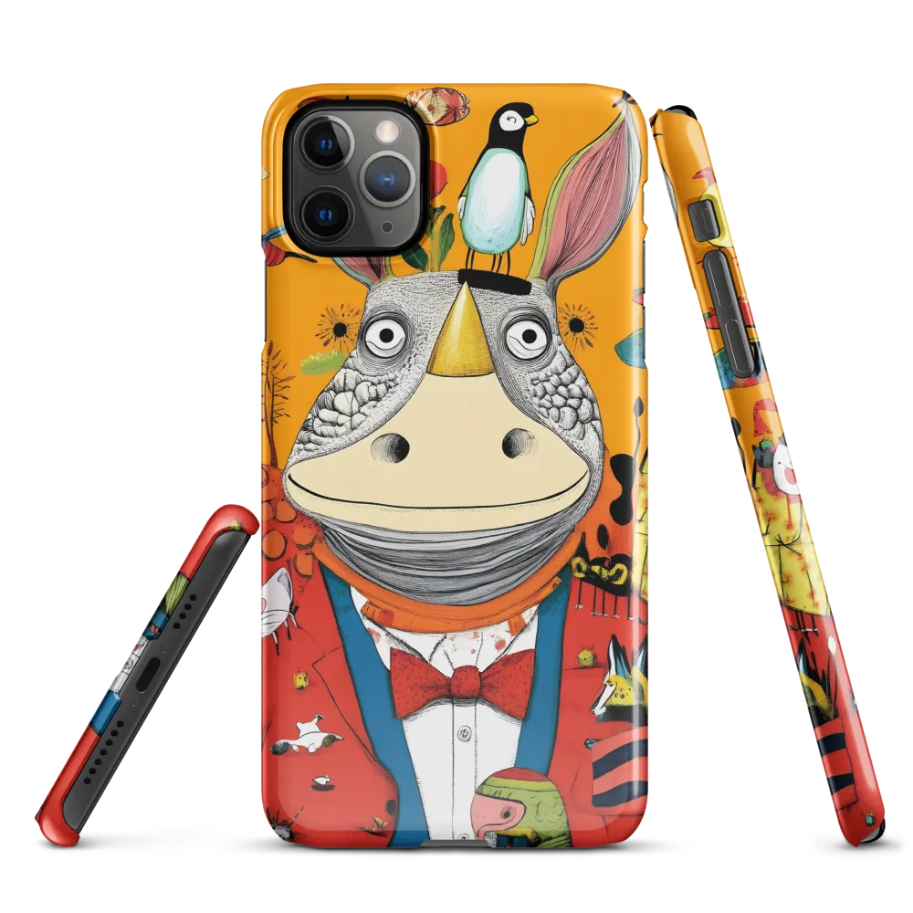 Whimsical Rhinoceros: A Playful Encounter | Phone Case |  11 Pro Max | Snap Case | Glossy