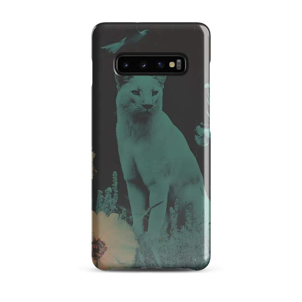 Cyan Reverie: A Surreal Encounter | Phone Case |  S10 Plus | Snap Case | Glossy