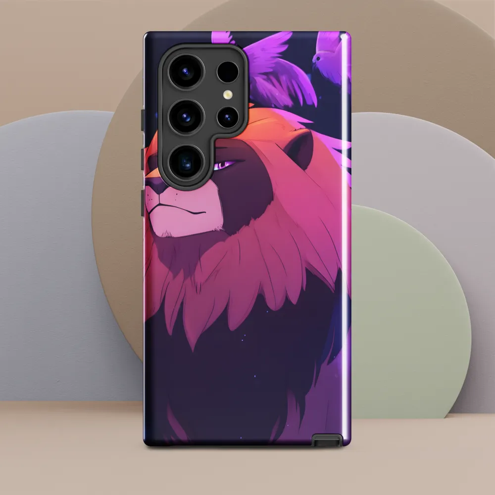 Regal Serenity: The Majestic Lion | Phone Case |  S24 Ultra | Tough Case | Glossy