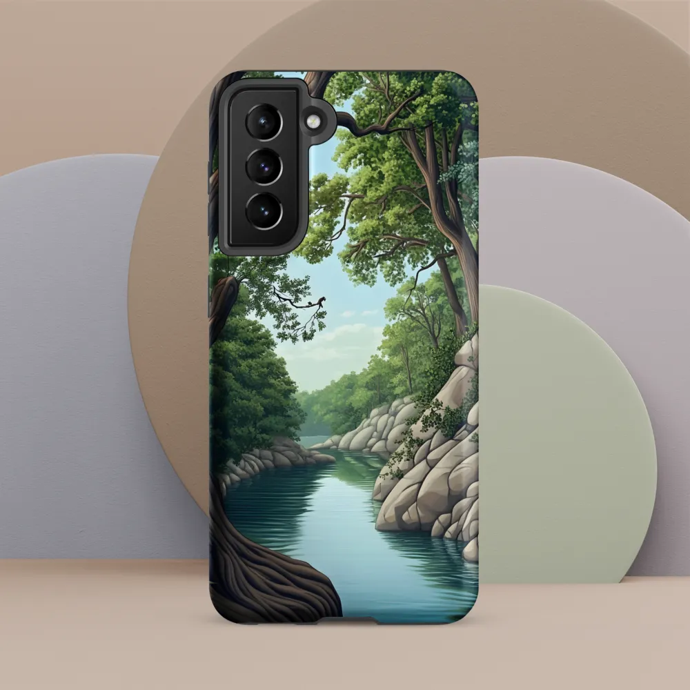Tranquil Reflections: A Serene River Landscape