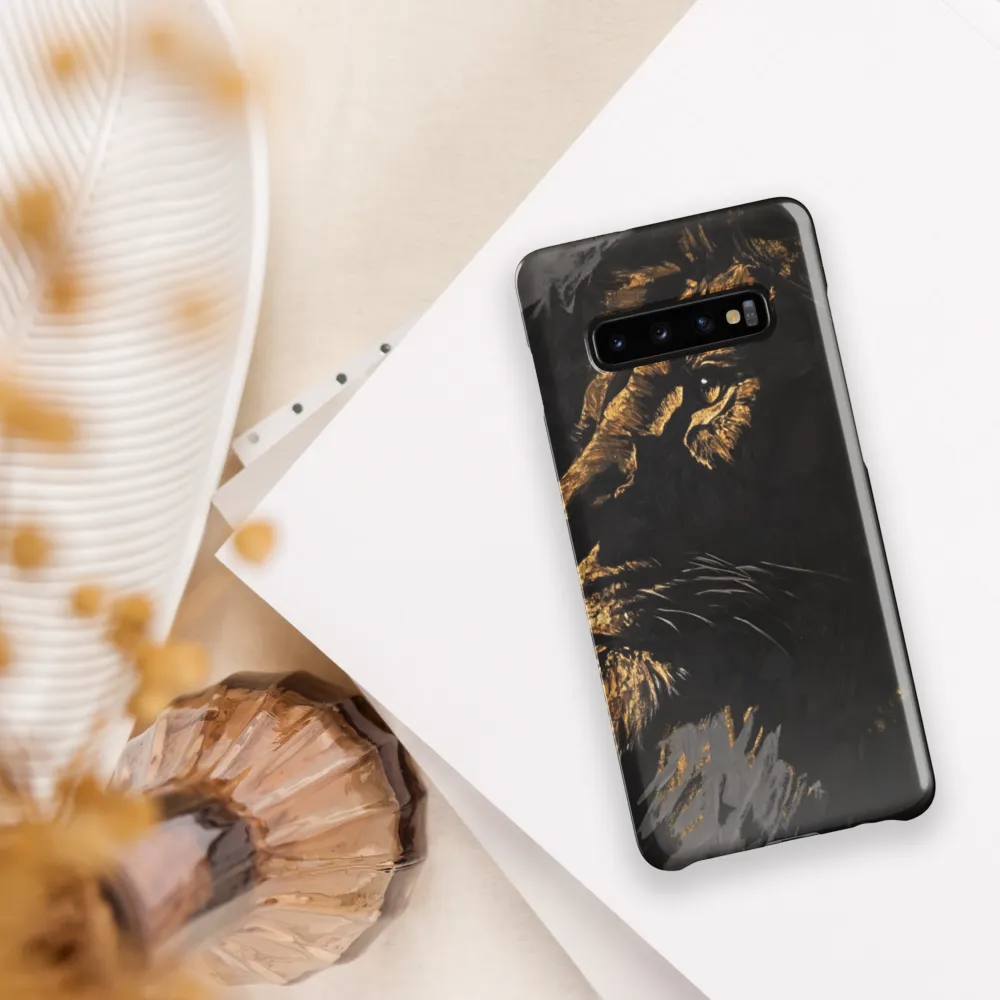 Majestic Gaze: The Golden Lion | Phone Case |  S10 Plus | Snap Case | Glossy