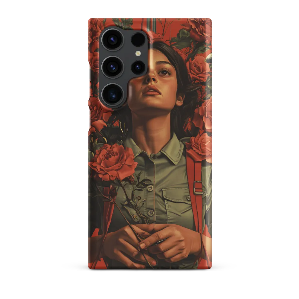 Harmony and Strength: A Portrait Among Roses