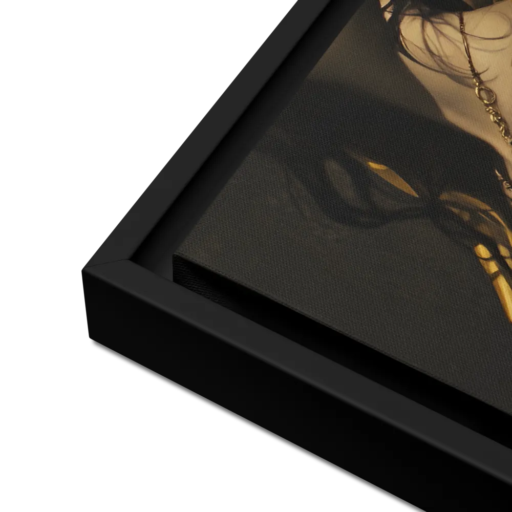 Veiled Confidence | Canvas with Black Frame | 12″×16″