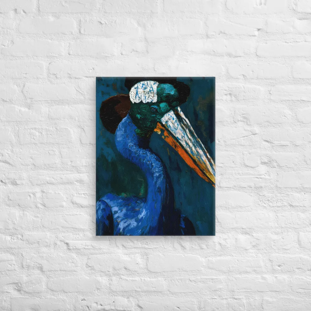 Majestic Absurdity: The Hat-Wearing Bird | Canvas | 18″×24″
