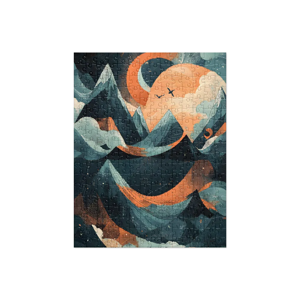 Crescent Over Layered Peaks