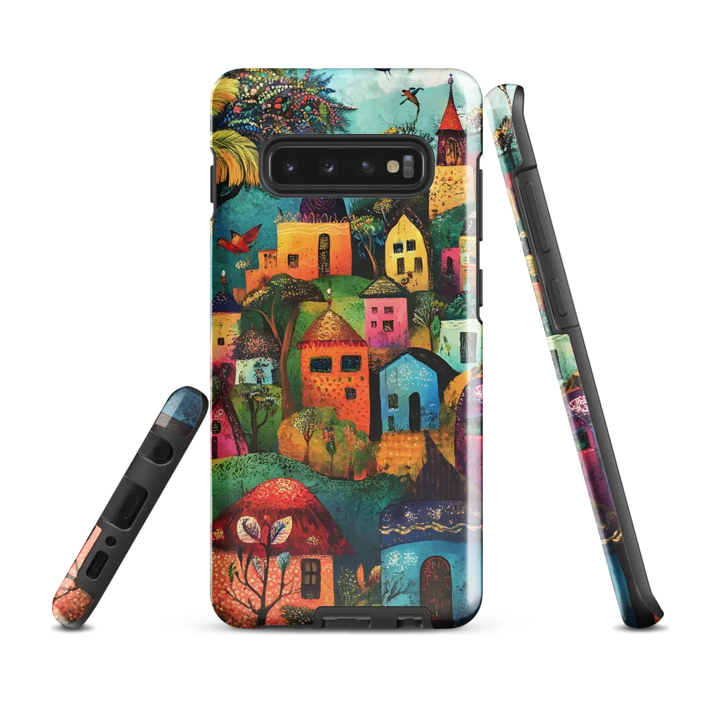 Whimsical Village Harmony | Phone Case |  S10 Plus | Tough Case | Glossy