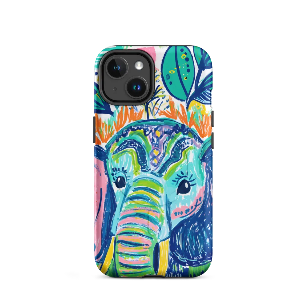 Whimsical Elephant Portrait | Phone Case |  14 | MagSafe® Tough Case | Matte