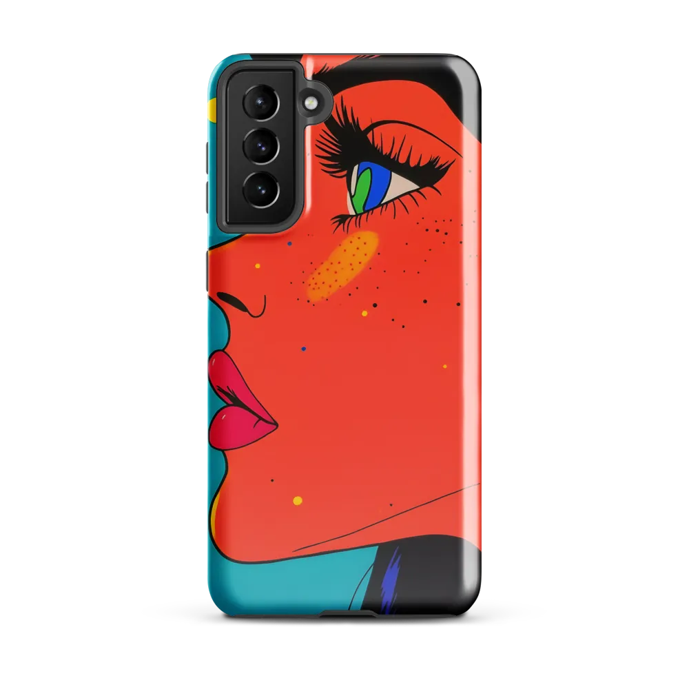 Vibrant Feminine Profile in Pop Art