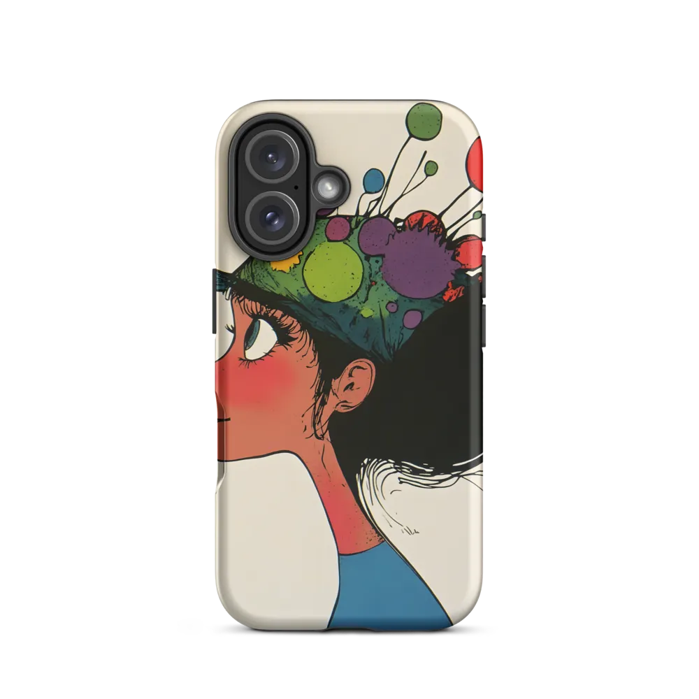 Playful Colors: The Party Hat Girl | Phone Case