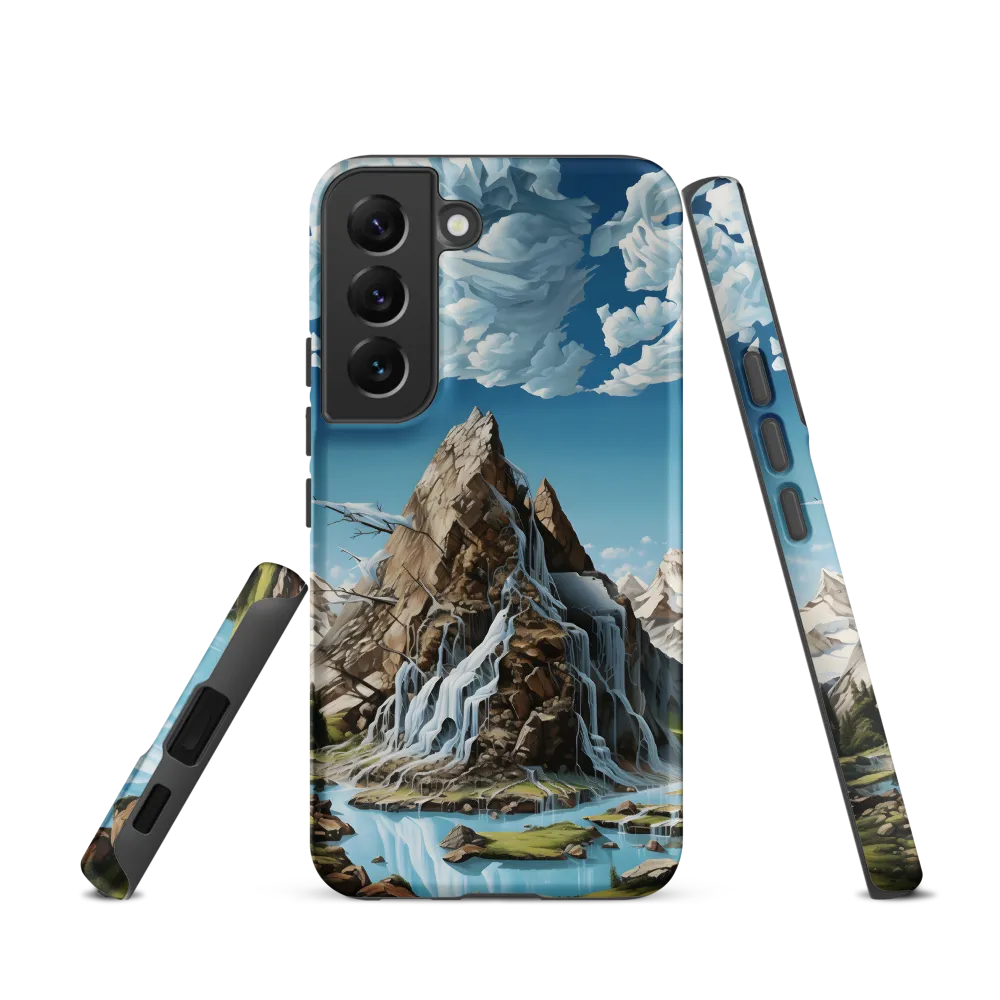 Majestic Cascade: A Mountain Masterpiece | Phone Case |  S22 | Tough Case | Matte