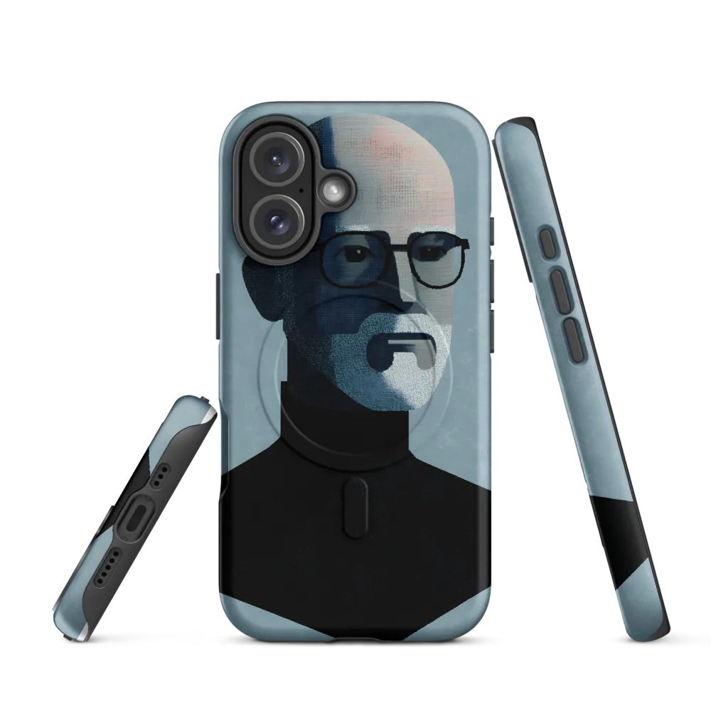 Minimalist Portrait of a Modern Man | Phone Case |  16 | MagSafe® Tough Case | Matte