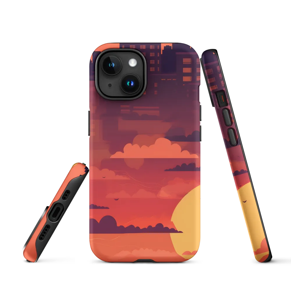 Urban Dusk: A Symphony of Cityscapes | Phone Case |  15 | Tough Case | Matte