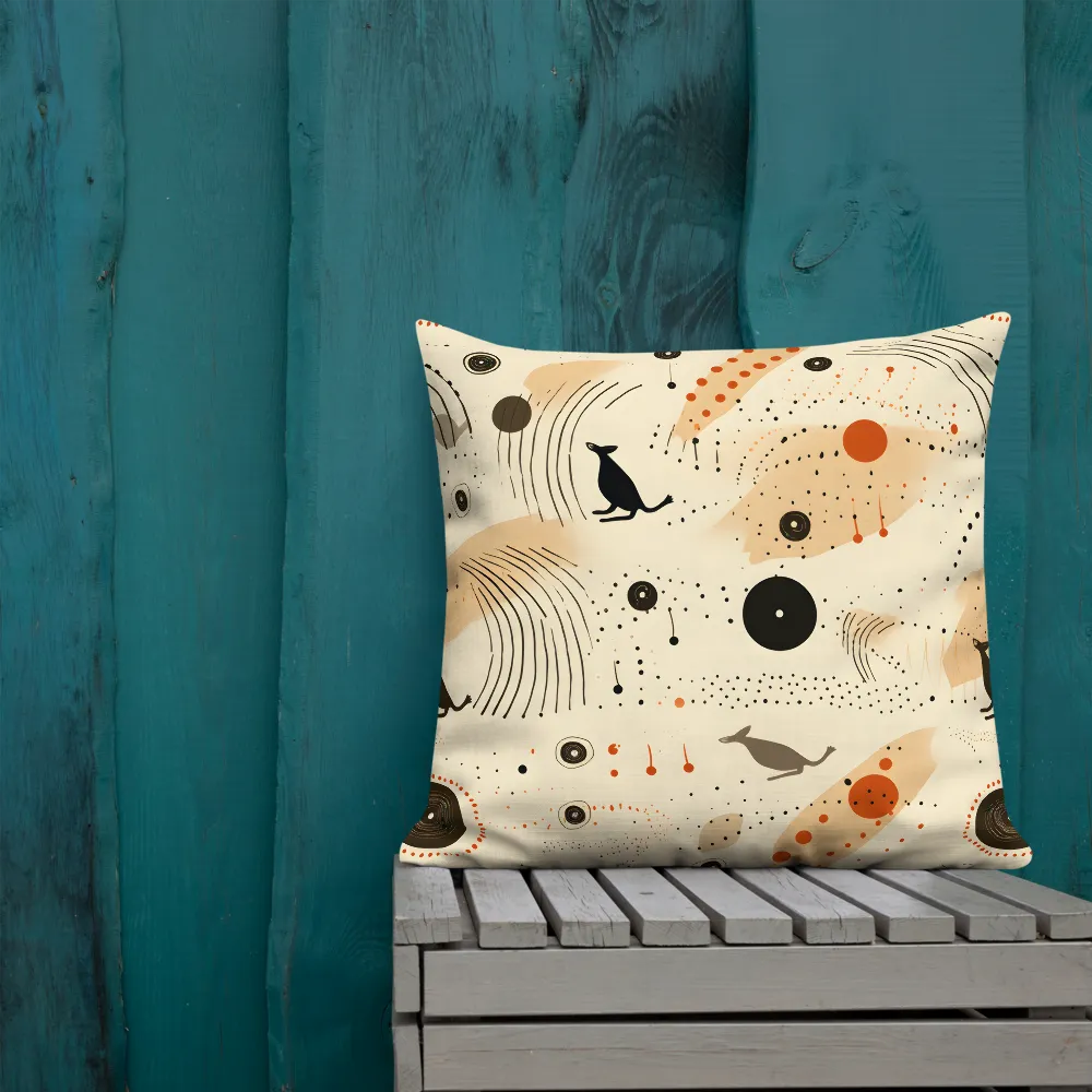 Playful Patterns in Earth Tones | Pillow | 22″×22″