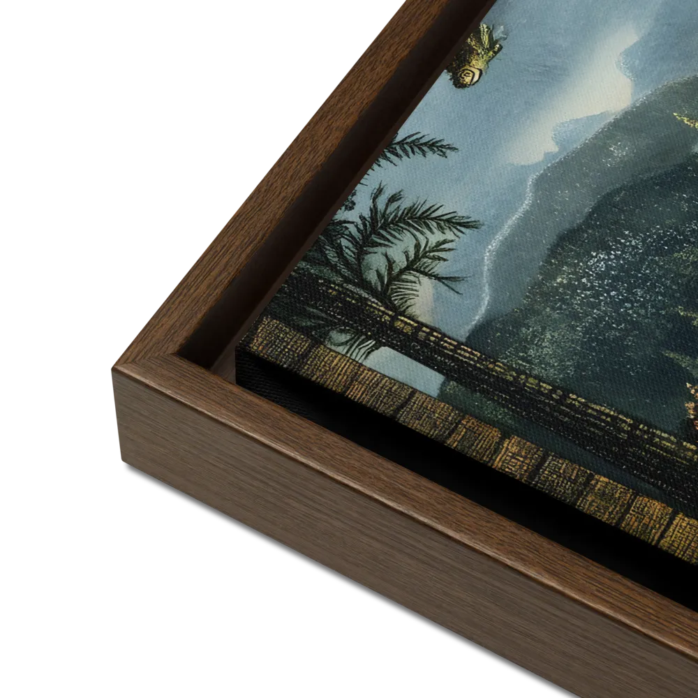 Whispers of the Enchanted Forest | Canvas with Brown Frame | 12″×16″