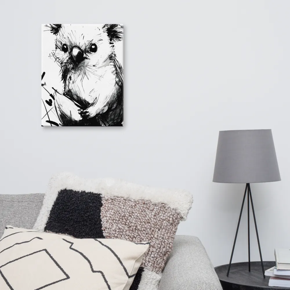 Whimsical Koala in Ink | Canvas | 16″×20″