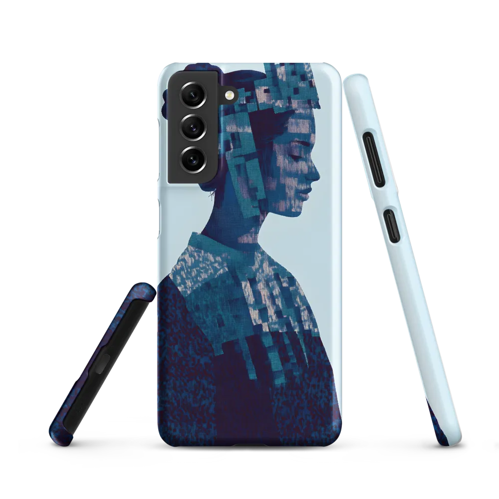 Digital Portrait in Abstract Blue