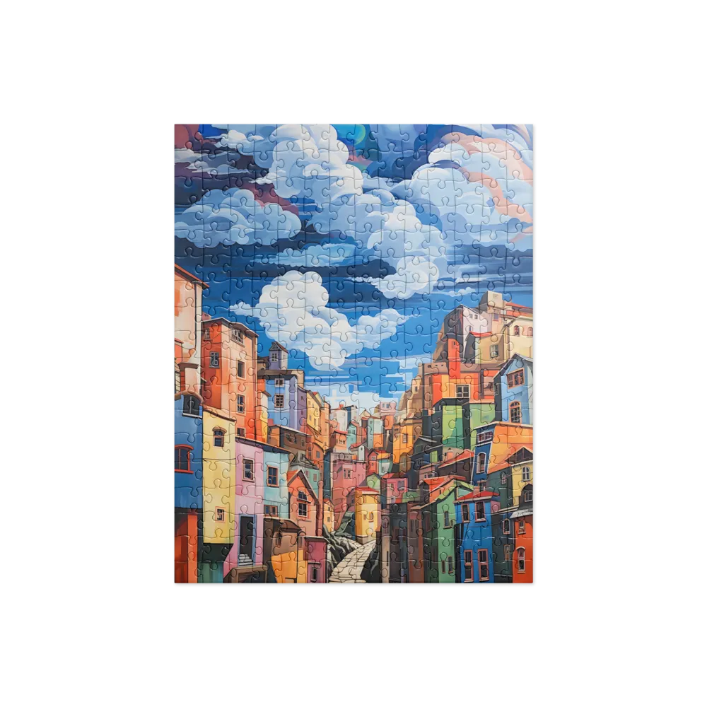 Whimsical Heights: A Vibrant Cityscape | Jigsaw Puzzle | 252/520 pieces