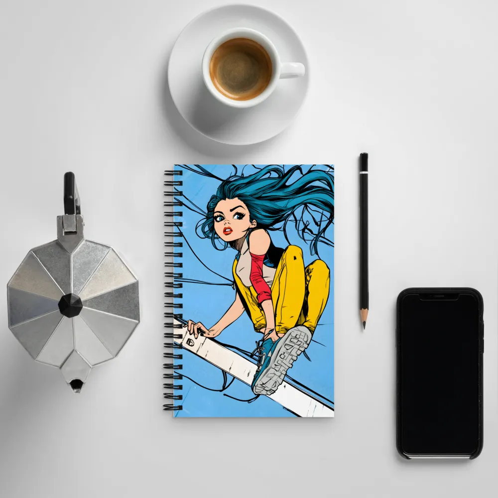 Urban Breeze: A Young Adventurer | Spiral Notebook