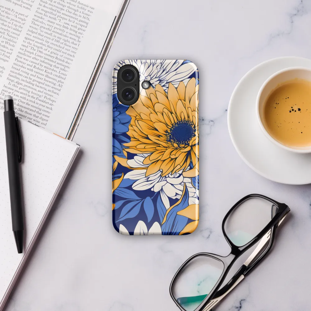 Floral Harmony in Blue and Yellow