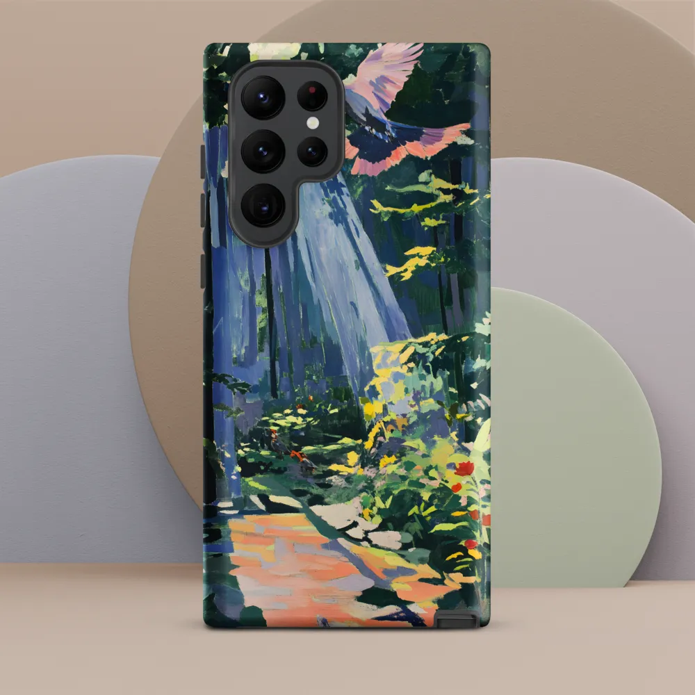 Flight of Light: A Serene Forest | Phone Case |  S22 Ultra | Tough Case | Matte