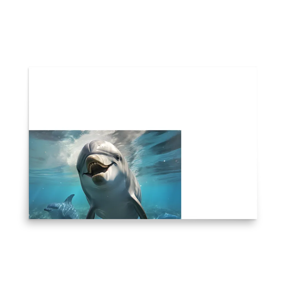 Beneath the Waves: A Dolphin's Dance | Poster | 24″×36″