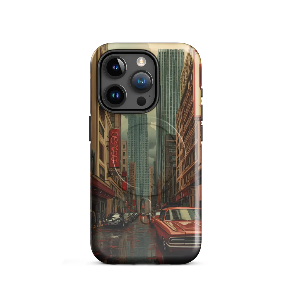 Nostalgic Cityscape: Reflections of a Forgotten Era | Phone Case |  15 Pro | MagSafe® Tough Case | Glossy