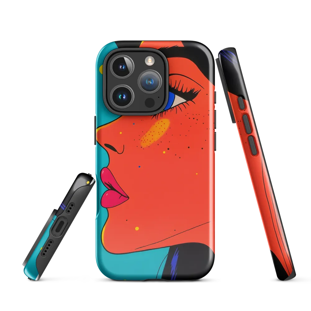 Vibrant Feminine Profile in Pop Art