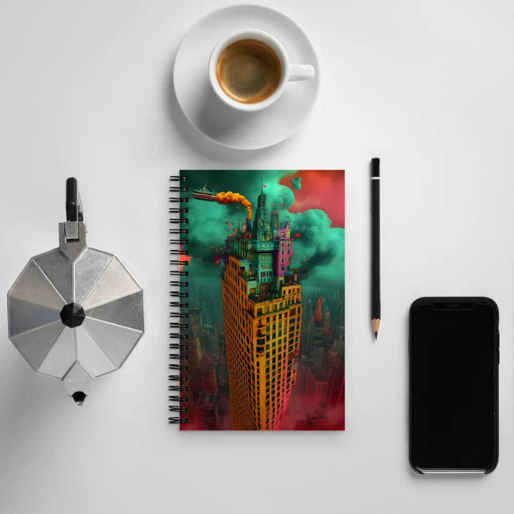 Architectural Dreams: A Surreal Cityscape | Spiral Notebook